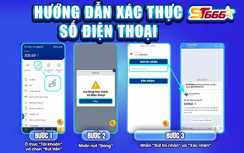 Bước 1: Xác thực số điện thoại - Chìa khóa bảo mật