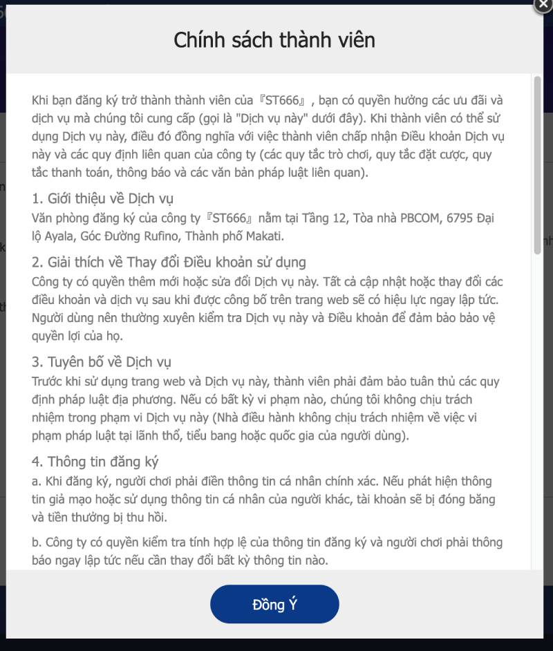 Bước 2: Xác nhận điều khoản